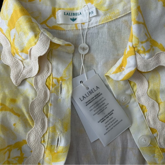 VESTIDO CURTO VERCELLI AMARELO Yellow Dress - Picture 9 of 10